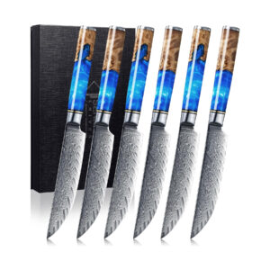 Damascus Steak Knife Set