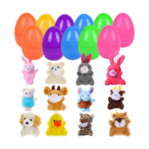 Easter Eggs Filled with Mini Plush Animal Toys