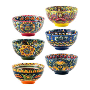 Mandala Design Ceramic Bowls