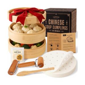 Bamboo Steamer Basket Soup Dumpling Kit