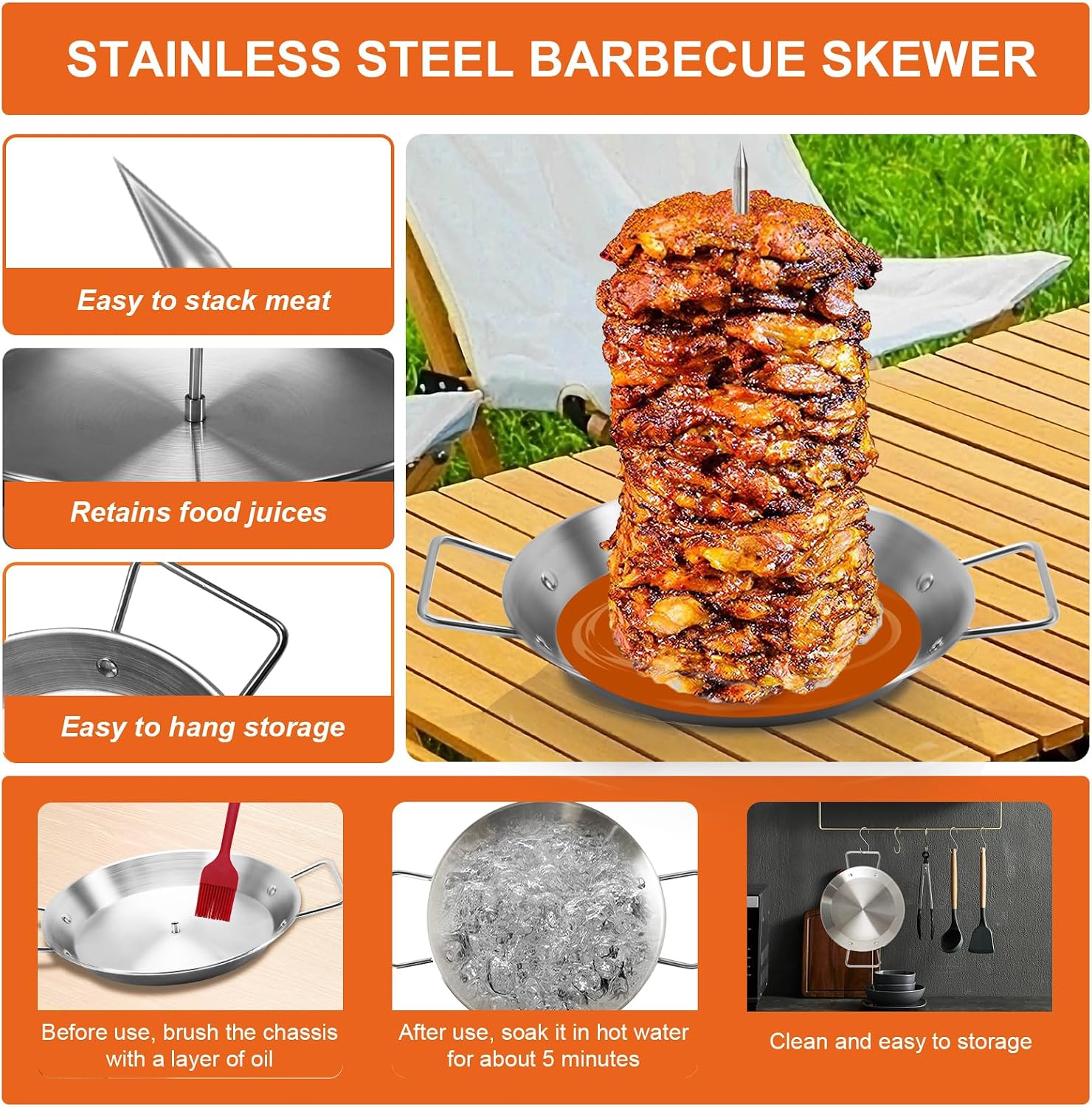 Al Pastor Skewer for Grill - Image 4